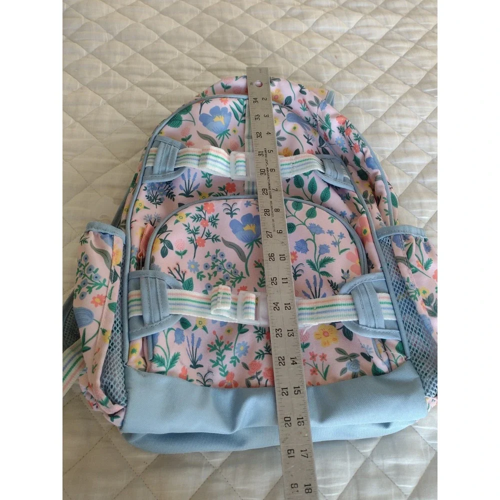 Pottery Barn Mackenzie Rifle Paper Co. Bramble Fields Backpack Pink Blue Floral